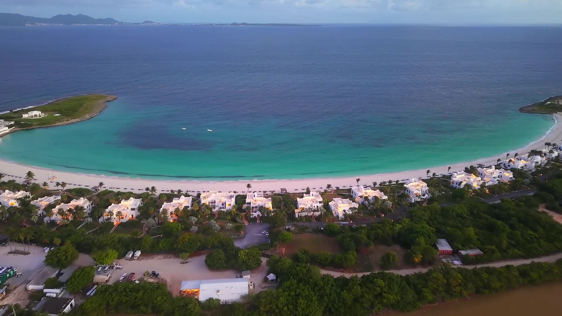 Aerial view of Anguilla's coastline